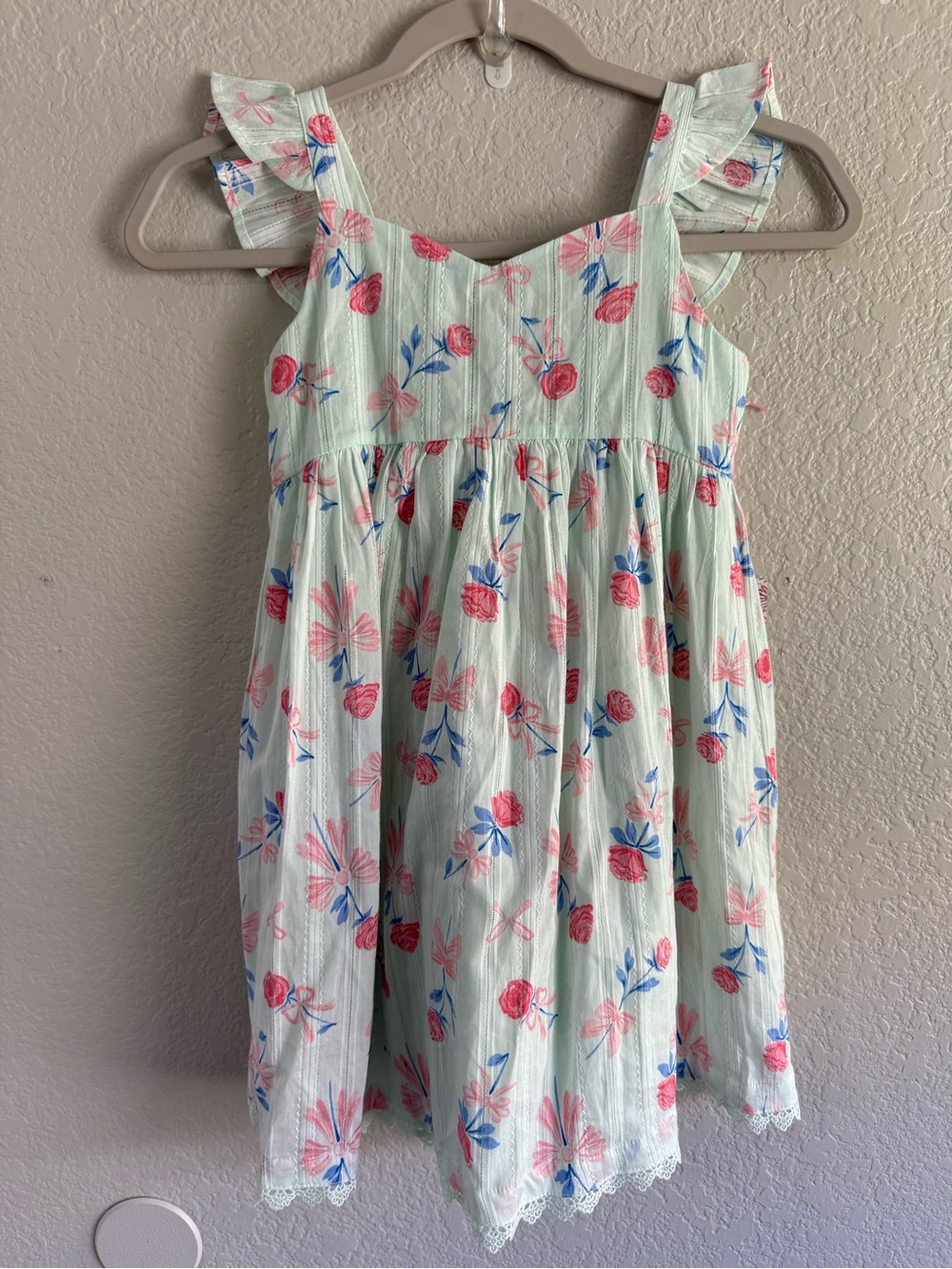 Sigrid Olsen Mint Sundress with Pink & Blue Floral Print